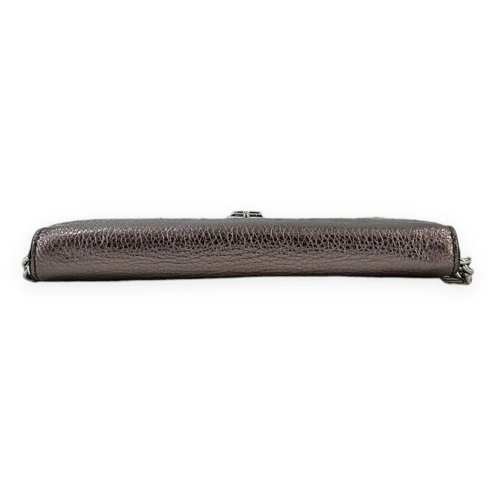 Michael Kors Metallic Gray Crossbody Bag